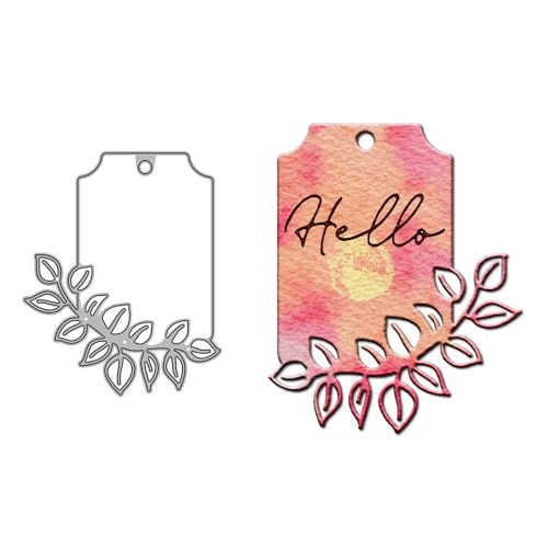 Blatt-Lesezeichen-Stanzformen für Kartenherstellung, Hangtag-Metall-Stanzformen-Sets für DIY, handgemachtes Scrapbooking, Papierbasteln, Festivals, Album, Party, Hochzeit, dekoratives Zubehör von DHVTESN