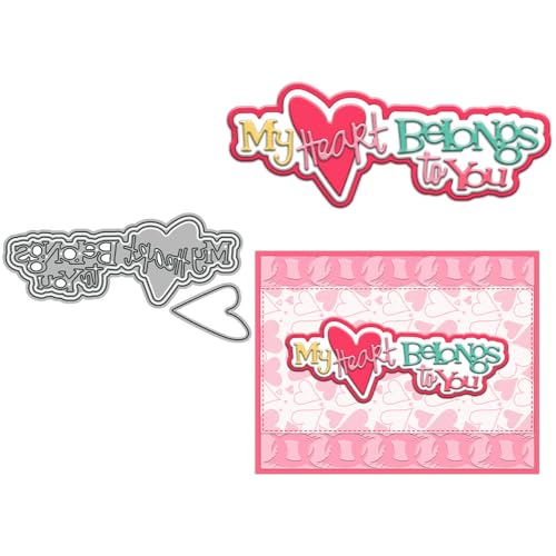 Bless Your Heart Stanzformen für Kartenherstellung, Metall-Stanzformen-Sets für DIY, handgemachtes Scrapbooking, Papierbasteln, Festivals, Album, Party, Hochzeit, dekoratives Zubehör von DHVTESN