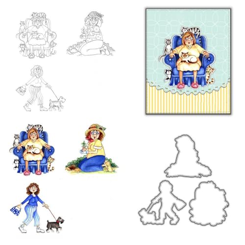 Briefmarken und Stanzformen für die Kartenherstellung, Ruhestand, transparenter Silikon-Stempel und Metall-Stanzformen, Sets für DIY, Scrapbooking, Papierbasteln, Siegel, dekoratives Zubehör von DHVTESN