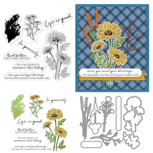 Chrysanthemen-Blumenstempel und Stanzformen für Kartenherstellung, Baumstamm, Blätter, transparentes Silikon, klarer Stempel und Metall-Stanzformen, Sets für DIY, Scrapbooking, Papierbasteln, Siegel Chrysanthemen-Blumenstempel und Stanzformen für Kartenherstellung, Baumstamm, Blätter, transparentes Silikon, klarer Stempel und Metall-Stanzformen, Sets für DIY, Scrapbooking, Papierbasteln, Siegel von DHVTESN