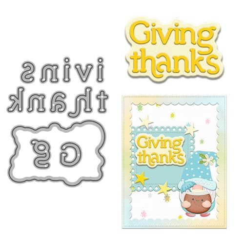Giving Thanks Shadow Stanzformen für Kartenherstellung, Metall-Stanzformen-Sets für Bastelarbeiten, Scrapbooking, Papierbasteln, Festivals, Album, Party, Hochzeit, dekoratives Zubehör von DHVTESN