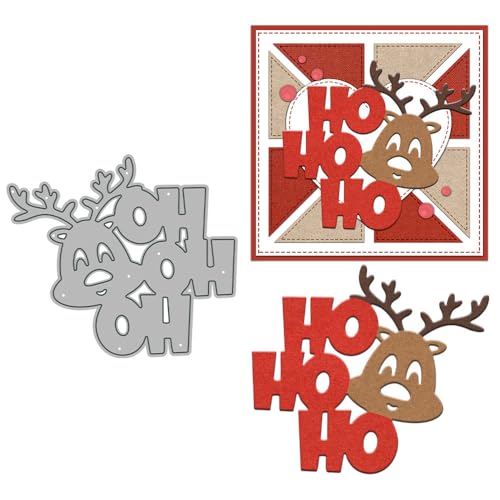 HO Hirschkopf-Stanzformen für Kartenherstellung, Weihnachten, Metall-Stanzformen-Sets für DIY, handgemachtes Scrapbooking, Papierbasteln, Festivals, Album, Party, Hochzeit, dekoratives Zubehör von DHVTESN