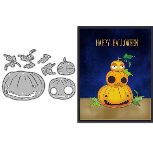 Halloween-Kürbis-Stanzformen für Kartenherstellung, Metall-Stanzformen-Sets für DIY, handgemachtes Scrapbooking, Papierbasteln, Festivals, Album, Party, Hochzeit, dekoratives Zubehör von DHVTESN