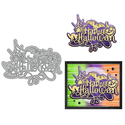 Halloween-Stanzformen für Kartenherstellung, Metall-Stanzformen-Sets für DIY, handgemachtes Scrapbooking, Papierbasteln, Festivals, Album, Party, Hochzeit, dekoratives Zubehör von DHVTESN