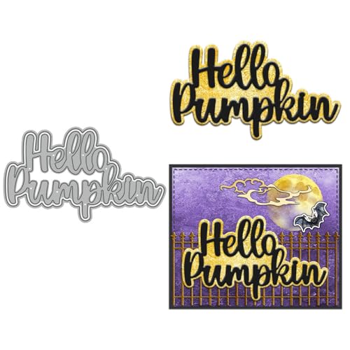 Hello Pumpkin Stanzformen für Kartenherstellung, Metall-Stanzformen-Sets für DIY, handgemachtes Scrapbooking, Papierbasteln, Festivals, Album, Party, Hochzeit, dekoratives Zubehör von DHVTESN