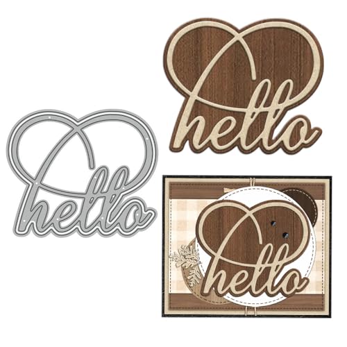 Hello Stanzformen für Kartenherstellung, Metall-Stanzformen-Sets für Bastelarbeiten, Scrapbooking, Papierbasteln, Festivals, Album, Party, Hochzeit, dekoratives Zubehör von DHVTESN