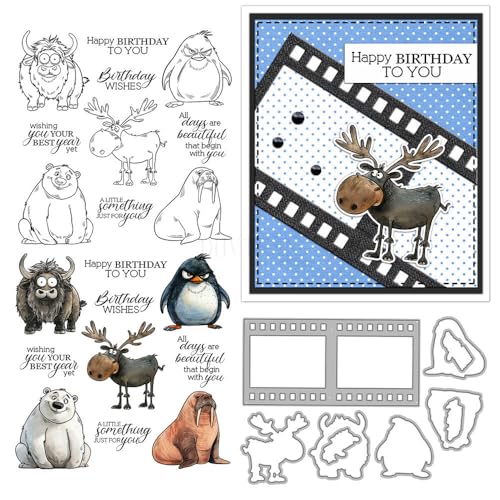 Hirsch-Stempel und Stanzformen für Kartenherstellung, Tier, transparent, Silikon, transparent, Stempel und Metall-Stanzformen, Sets für DIY, Scrapbooking, Papierbasteln, Siegel, dekoratives Zubehör Hirsch-Stempel und Stanzformen für Kartenherstellung, Tier, transparent, Silikon, transparent, Stempel und Metall-Stanzformen, Sets für DIY, Scrapbooking, Papierbasteln, Siegel, dekoratives Zubehör von DHVTESN