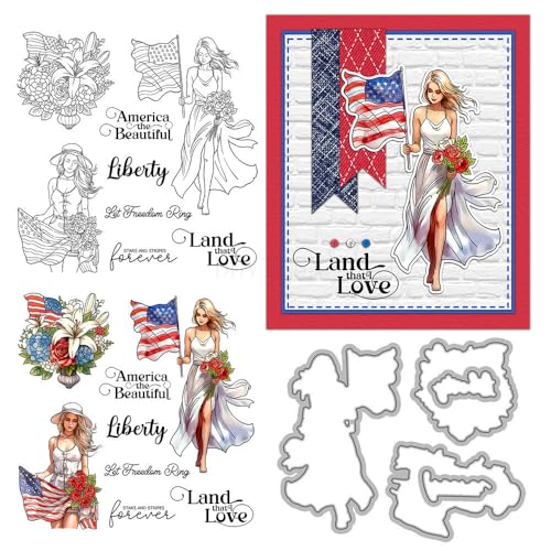 Independent Stempel und Stanzformen für Kartenherstellung, Blumen, Nationalflagge, transparenter Silikon-Stempel und Metall-Stanzformen, Sets für DIY, Scrapbooking, Papierbasteln, Siegel, dekoratives Independent Stempel und Stanzformen für Kartenherstellung, Blumen, Nationalflagge, transparenter Silikon-Stempel und Metall-Stanzformen, Sets für DIY, Scrapbooking, Papierbasteln, Siegel, dekoratives von DHVTESN