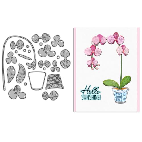 Kombinations-Blumentöpfe, Stanzformen für Kartenherstellung, Äste, Metall-Stanzformen für DIY, handgemachtes Scrapbooking, Papierbasteln, Festivals, Album, Party, Hochzeit, dekoratives Zubehör von DHVTESN