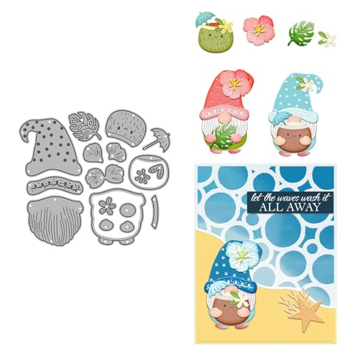 Kombinations-Zwerg-Stanzformen für Kartenherstellung, Kokosnuss-Blume, Metall-Stanzformen-Sets für DIY, handgemachtes Scrapbooking, Papierbasteln, Festivals, Album, Party, Hochzeit, dekoratives von DHVTESN