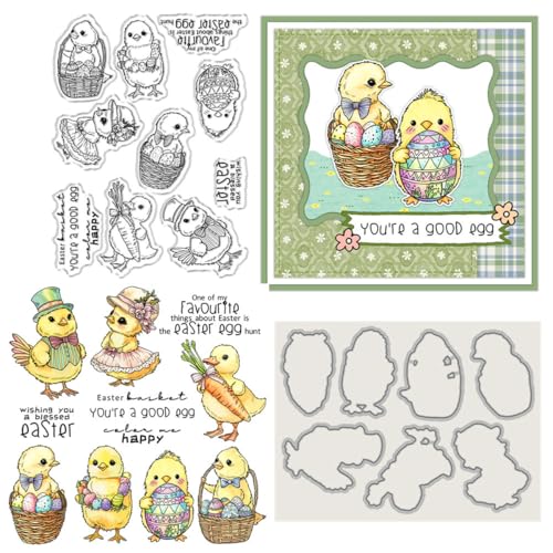 Korbstempel und Stanzformen für Kartenherstellung, Ostervogel, transparent, Silikon, transparent, Stempel und Metall-Stanzformen, Sets für DIY, Scrapbooking, Papierbasteln, Siegel, dekoratives Zubehör Korbstempel und Stanzformen für Kartenherstellung, Ostervogel, transparent, Silikon, transparent, Stempel und Metall-Stanzformen, Sets für DIY, Scrapbooking, Papierbasteln, Siegel, dekoratives Zubehör von DHVTESN