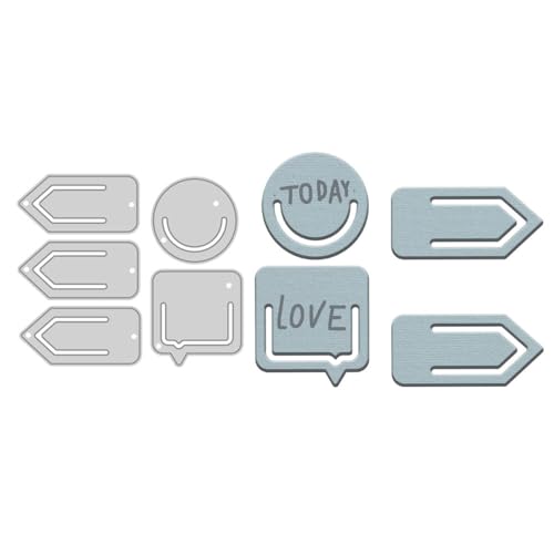 Lesezeichen-Stanzformen für Kartenherstellung, Etiketten, Metall-Stanzformen-Sets für DIY, handgemachtes Scrapbooking, Papierbasteln, Festivals, Album, Party, Hochzeit, dekoratives Zubehör von DHVTESN