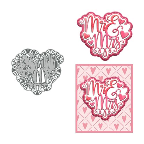 Miss Stanzformen für Kartenherstellung, Valentinstag, Metall-Stanzformen-Sets für DIY, handgemachtes Scrapbooking, Papierbasteln, Festivals, Album, Party, Hochzeit, dekoratives Zubehör von DHVTESN