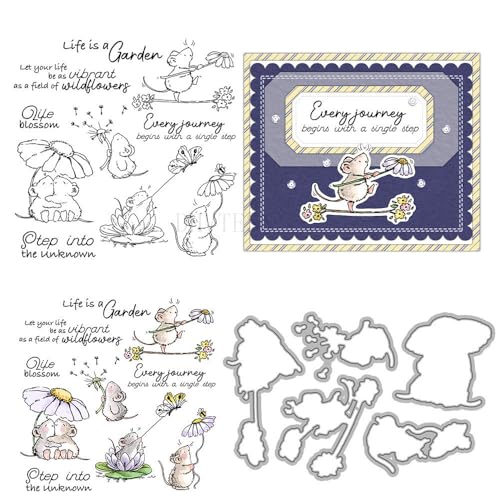 Mouse Life Stempel und Stanzformen für Kartenherstellung, Gänseblümchen, transparent, Silikon, transparent, Stempel und Metall-Stanzformen, Sets für DIY, Scrapbooking, Papierbasteln, Siegel Mouse Life Stempel und Stanzformen für Kartenherstellung, Gänseblümchen, transparent, Silikon, transparent, Stempel und Metall-Stanzformen, Sets für DIY, Scrapbooking, Papierbasteln, Siegel von DHVTESN