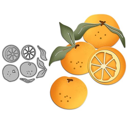 Orangene Stanzformen für Kartenherstellung, Metall-Stanzformen-Sets für Bastelarbeiten, Scrapbooking, Papierbasteln, Festivals, Album, Party, Hochzeit, dekoratives Zubehör von DHVTESN