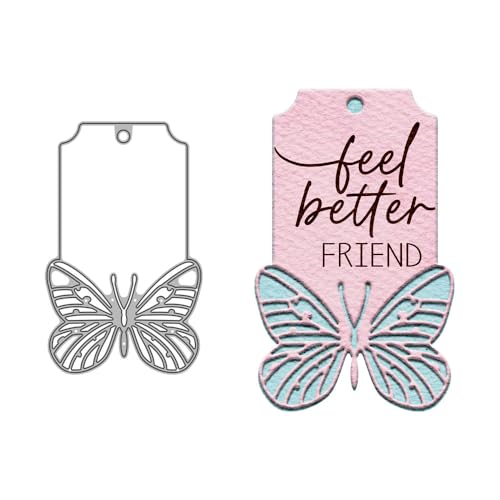 Schmetterling-Lesezeichen-Stanzformen für Kartenherstellung, Hangtag-Metall-Stanzformen für DIY, handgemachtes Scrapbooking, Papierbasteln, Festivals, Album, Party, Hochzeit, dekoratives Zubehör von DHVTESN