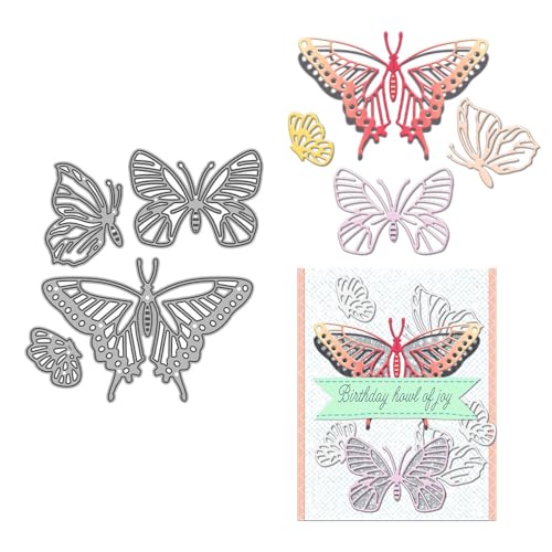 Schmetterling-Stanzformen für Kartenherstellung, Insekten-Metall-Stanzformen-Sets für DIY, handgemachtes Scrapbooking, Papierbasteln, Festivals, Album, Party, Hochzeit, dekoratives Zubehör von DHVTESN