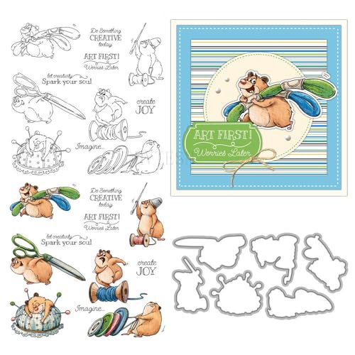 Schneider-Maus-Stempel und Stanzformen für Kartenherstellung, transparent, Silikon, transparent, Stempel und Metall-Stanzformen, Sets für DIY, Scrapbooking, Papierbasteln, Siegel, dekoratives Zubehör Schneider-Maus-Stempel und Stanzformen für Kartenherstellung, transparent, Silikon, transparent, Stempel und Metall-Stanzformen, Sets für DIY, Scrapbooking, Papierbasteln, Siegel, dekoratives Zubehör von DHVTESN