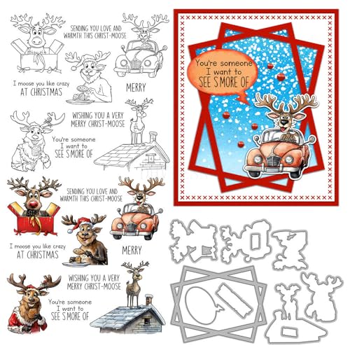 Sika Hirsch-Stempel und Stanzformen für Kartenherstellung, Weihnachten, transparent, Silikon, transparent, Stempel und Metall-Stanzformen, Sets für DIY, Scrapbooking, Papierbasteln, Siegel Sika Hirsch-Stempel und Stanzformen für Kartenherstellung, Weihnachten, transparent, Silikon, transparent, Stempel und Metall-Stanzformen, Sets für DIY, Scrapbooking, Papierbasteln, Siegel von DHVTESN