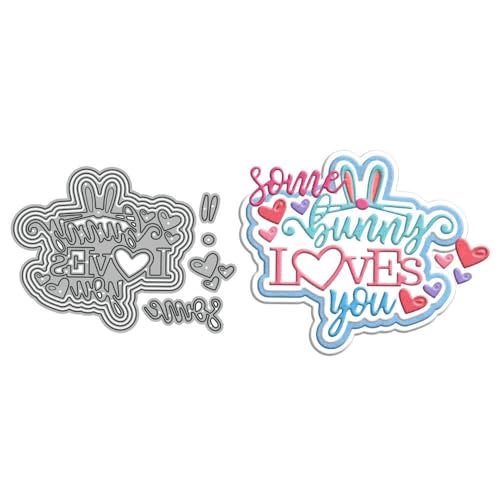 Someone Loves You Stanzformen für Kartenherstellung, Valentinstag, Metall-Stanzformen-Sets für DIY, handgemachtes Scrapbooking, Papierbasteln, Festivals, Album, Party, Hochzeit, dekoratives Zubehör von DHVTESN