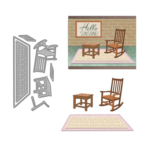Sommerhocker-Stanzformen für Kartenherstellung, Teppich, Metall, Stanzformen-Sets für DIY, handgemachtes Scrapbooking, Papierbasteln, Festivals, Album, Party, Hochzeit, dekoratives Zubehör von DHVTESN