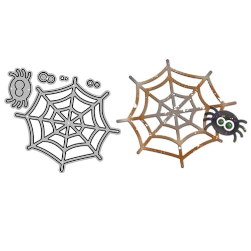 Spinnennetz-Stanzformen für Kartenherstellung, Halloween, Metall-Stanzformen-Sets für DIY, handgemachtes Scrapbooking, Papierbasteln, Festivals, Album, Party, Hochzeit, dekoratives Zubehör von DHVTESN
