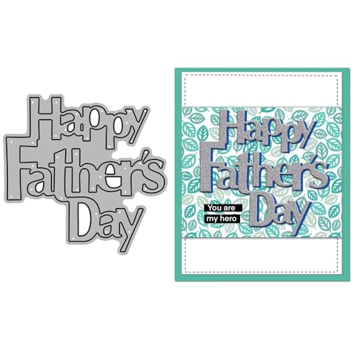 Stanzformen "Happy Father's Day" für Kartenherstellung, Metall-Stanzformen-Sets für DIY, handgemachtes Scrapbooking, Papierbasteln, Festivals, Album, Party, Hochzeit, dekoratives Zubehör von DHVTESN