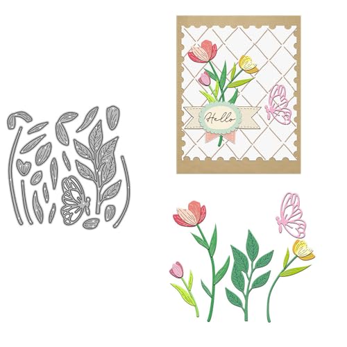 Stanzformen für Kartenherstellung, Blätter, Schmetterlinge, Metall-Stanzformen, Sets für Bastelarbeiten, Scrapbooking, Papierbasteln, Festivals, Album, Party, Hochzeit, dekoratives Zubehör von DHVTESN