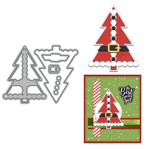 Stanzformen für Weihnachtskleider, zur Kartenherstellung, Gürtelknöpfe, Metall-Stanzformen für Bastelarbeiten, Scrapbooking, Papierbasteln, Festivals, Album, Party, Hochzeit, dekoratives Zubehör von DHVTESN