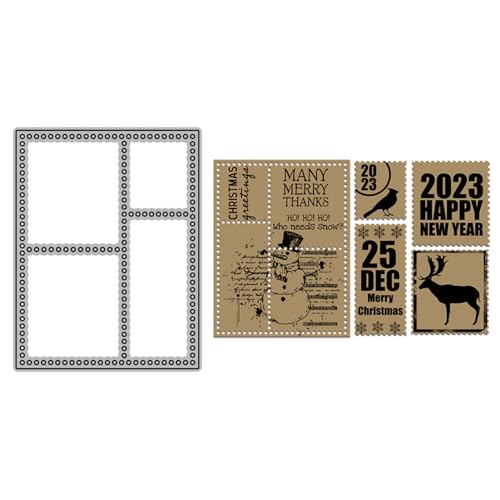 Stanzschablonen für Kartengestaltung, Lochrahmen, Metall-Stanzformen für Bastelarbeiten, Scrapbooking, Papierbasteln, Festivals, Album, Party, Hochzeit, dekoratives Zubehör von DHVTESN