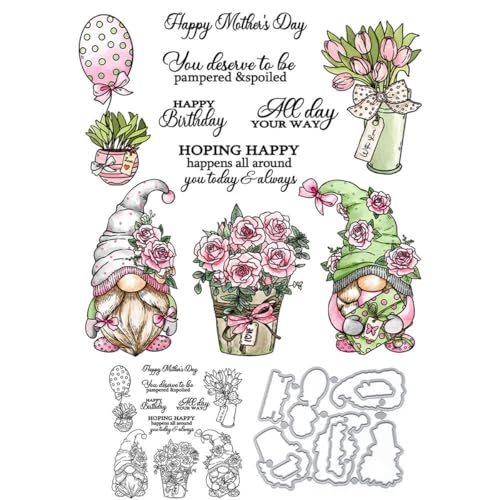 Stempel und Stanzformen "Happy Mother's Day" für Kartenherstellung, Rose, Blume, transparent, Silikon, transparent, Stempel und Metall-Stanzformen, Sets für DIY, Scrapbooking, Papierbasteln, Siegel Stempel und Stanzformen "Happy Mother's Day" für Kartenherstellung, Rose, Blume, transparent, Silikon, transparent, Stempel und Metall-Stanzformen, Sets für DIY, Scrapbooking, Papierbasteln, Siegel von DHVTESN
