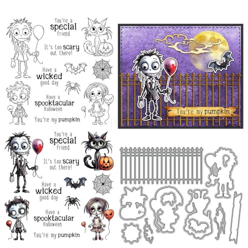 Stempel und Stanzformen für Kartenherstellung, Halloween, Spinne, transparent, Silikon, transparent, Stempel und Metall-Stanzformen, Sets für DIY, Scrapbooking, Papierbasteln, Siegel, dekoratives Stempel und Stanzformen für Kartenherstellung, Halloween, Spinne, transparent, Silikon, transparent, Stempel und Metall-Stanzformen, Sets für DIY, Scrapbooking, Papierbasteln, Siegel, dekoratives von DHVTESN