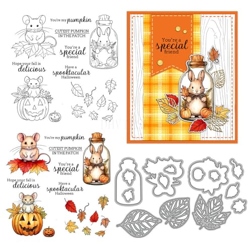 Stempel und Stanzformen für Kartenherstellung, Halloween-Blätter, transparenter Silikon-Stempel und Metall-Stanzformen, Sets für DIY, Scrapbooking, Papierbasteln, Siegel, dekoratives Zubehör Stempel und Stanzformen für Kartenherstellung, Halloween-Blätter, transparenter Silikon-Stempel und Metall-Stanzformen, Sets für DIY, Scrapbooking, Papierbasteln, Siegel, dekoratives Zubehör von DHVTESN