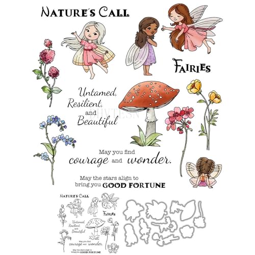 Stempel und Stanzformen für Kartenherstellung, Motiv: Feenblumen, transparent, Silikon, Stempel und Metall-Stanzformen, Sets für DIY, Scrapbooking, Papierbasteln, Siegel, dekoratives Zubehör Stempel und Stanzformen für Kartenherstellung, Motiv: Feenblumen, transparent, Silikon, Stempel und Metall-Stanzformen, Sets für DIY, Scrapbooking, Papierbasteln, Siegel, dekoratives Zubehör von DHVTESN