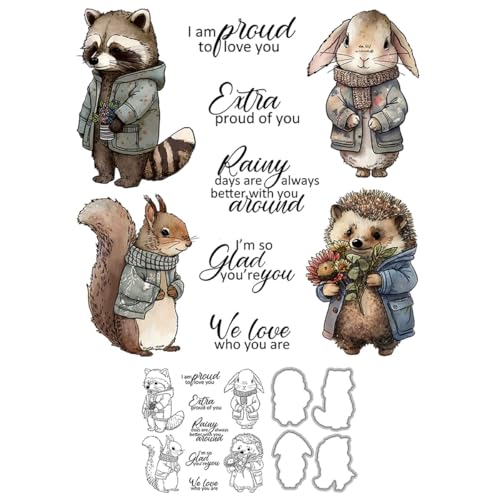 Stempel und Stanzformen für Kartenherstellung, Motiv: Kleidung, Tiere, Igel, transparent, Silikon, transparent, Stempel und Metall-Stanzformen, Sets für DIY, Scrapbooking, Papierbasteln, Siegel Stempel und Stanzformen für Kartenherstellung, Motiv: Kleidung, Tiere, Igel, transparent, Silikon, transparent, Stempel und Metall-Stanzformen, Sets für DIY, Scrapbooking, Papierbasteln, Siegel von DHVTESN