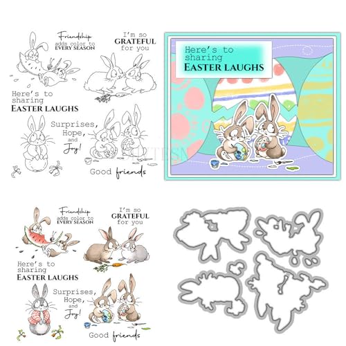 Stempel und Stanzformen für Kartenherstellung, Ostern, transparent, Silikon, Stempel und Metall-Stanzformen, Sets für DIY, Scrapbooking, Papierbasteln, Siegel, dekoratives Zubehör Stempel und Stanzformen für Kartenherstellung, Ostern, transparent, Silikon, Stempel und Metall-Stanzformen, Sets für DIY, Scrapbooking, Papierbasteln, Siegel, dekoratives Zubehör von DHVTESN