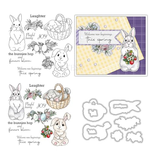 Stempel und Stanzformen für Kartenherstellung, Ostern, transparent, Silikon, Stempel und Metall-Stanzformen, Sets für DIY, Scrapbooking, Papierbasteln, Siegel, dekoratives Zubehör Stempel und Stanzformen für Kartenherstellung, Ostern, transparent, Silikon, Stempel und Metall-Stanzformen, Sets für DIY, Scrapbooking, Papierbasteln, Siegel, dekoratives Zubehör von DHVTESN