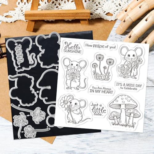 Stempel und Stanzformen für Kartenherstellung, Pilz, transparent, Silikon, Stempel und Metall-Stanzformen, Sets für DIY, Scrapbooking, Papierbasteln, Siegel, dekoratives Zubehör Stempel und Stanzformen für Kartenherstellung, Pilz, transparent, Silikon, Stempel und Metall-Stanzformen, Sets für DIY, Scrapbooking, Papierbasteln, Siegel, dekoratives Zubehör von DHVTESN