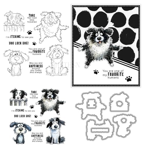 Stempel und Stanzformen für Kartenherstellung, Tiermotiv, transparent, Silikon, Stempel und Metall-Stanzformen, Sets für DIY, Scrapbooking, Papierbasteln, Siegel, dekoratives Zubehör Stempel und Stanzformen für Kartenherstellung, Tiermotiv, transparent, Silikon, Stempel und Metall-Stanzformen, Sets für DIY, Scrapbooking, Papierbasteln, Siegel, dekoratives Zubehör von DHVTESN