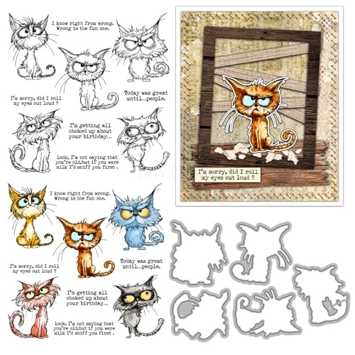 Stempel und Stanzformen für Kartenherstellung, Tiermotiv, transparent, Silikon, Stempel und Metall-Stanzformen, Sets für DIY, Scrapbooking, Papierbasteln, Siegel, dekoratives Zubehör Stempel und Stanzformen für Kartenherstellung, Tiermotiv, transparent, Silikon, Stempel und Metall-Stanzformen, Sets für DIY, Scrapbooking, Papierbasteln, Siegel, dekoratives Zubehör von DHVTESN