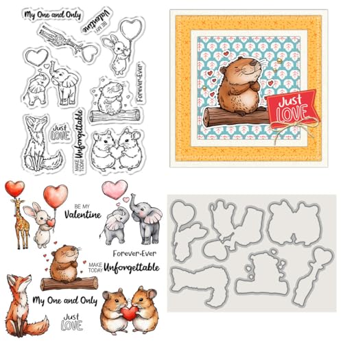 Stempel und Stanzformen für Kartenherstellung, Valentinstag, Eichhörnchen, transparentes Silikon, transparent, Stempel und Metall-Stanzformen, Sets für DIY, Scrapbooking, Papierbasteln, Siegel Stempel und Stanzformen für Kartenherstellung, Valentinstag, Eichhörnchen, transparentes Silikon, transparent, Stempel und Metall-Stanzformen, Sets für DIY, Scrapbooking, Papierbasteln, Siegel von DHVTESN