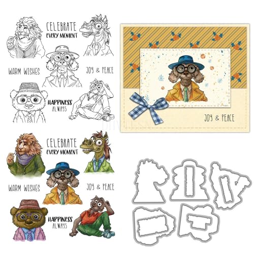 Stempel und Stanzformen mit Tierkopf für Kartenherstellung, Hund, transparent, Silikon, Stempel und Metall-Stanzformen, Sets für DIY, Scrapbooking, Papierbasteln, Siegel, dekoratives Zubehör Stempel und Stanzformen mit Tierkopf für Kartenherstellung, Hund, transparent, Silikon, Stempel und Metall-Stanzformen, Sets für DIY, Scrapbooking, Papierbasteln, Siegel, dekoratives Zubehör von DHVTESN