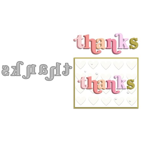 Thank Stanzformen für Kartenherstellung, Metall-Stanzformen-Sets für Bastelarbeiten, Scrapbooking, Papierbasteln, Festivals, Album, Party, Hochzeit, dekoratives Zubehör von DHVTESN