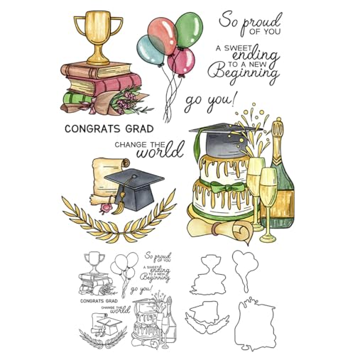 Tortenstempel und Stanzformen für Kartenherstellung, Champagner-Trophäe, transparenter Silikon-Stempel und Metall-Stanzformen, Sets für DIY, Scrapbooking, Papierbasteln, Siegel, dekoratives Zubehör Tortenstempel und Stanzformen für Kartenherstellung, Champagner-Trophäe, transparenter Silikon-Stempel und Metall-Stanzformen, Sets für DIY, Scrapbooking, Papierbasteln, Siegel, dekoratives Zubehör von DHVTESN