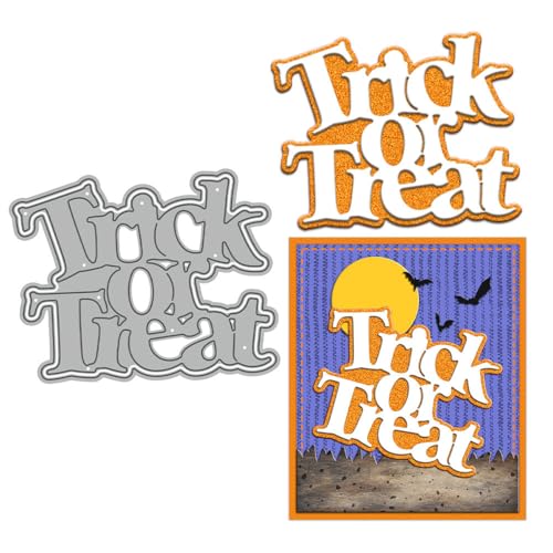 Trick or Treat Stanzformen für Kartenherstellung, Metall-Stanzformen-Sets für DIY, handgemachtes Scrapbooking, Papierbasteln, Festivals, Album, Party, Hochzeit, dekoratives Zubehör von DHVTESN