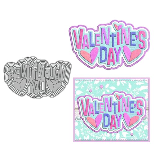 Valentinstag-Stanzformen für Kartenherstellung, Metall-Stanzformen-Sets für DIY, handgemachtes Scrapbooking, Papierbasteln, Festivals, Album, Party, Hochzeit, dekoratives Zubehör von DHVTESN