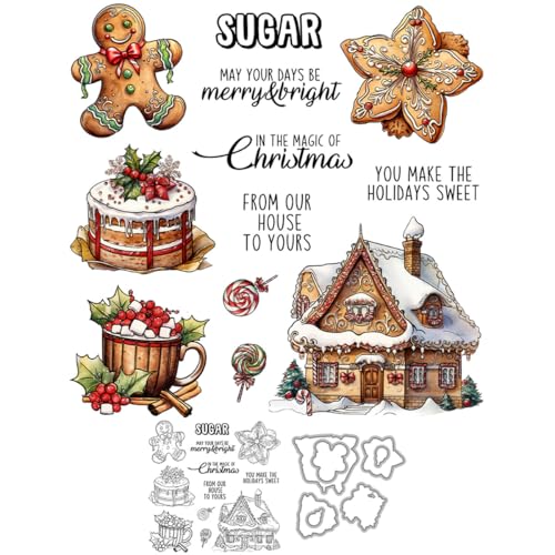 Weihnachts-Iglu-Stempel und Stanzformen für die Kartenherstellung, Lebkuchen, Zuckerkuchen, transparentes Silikon, transparent, Stempel und Metall-Stanzformen, Sets für DIY, Scrapbooking Weihnachts-Iglu-Stempel und Stanzformen für die Kartenherstellung, Lebkuchen, Zuckerkuchen, transparentes Silikon, transparent, Stempel und Metall-Stanzformen, Sets für DIY, Scrapbooking von DHVTESN