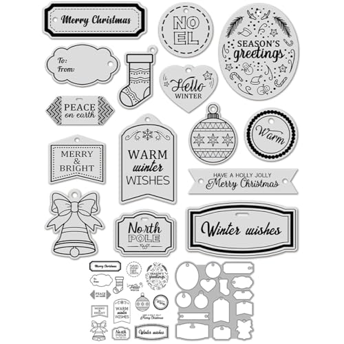 Weihnachts-Lesezeichen, Stempel und Stanzformen für Kartenherstellung, Glocken, Socken, transparentes Silikon, transparenter Stempel und Metall-Stanzformen, Sets für DIY, Scrapbooking, Papierbasteln Weihnachts-Lesezeichen, Stempel und Stanzformen für Kartenherstellung, Glocken, Socken, transparentes Silikon, transparenter Stempel und Metall-Stanzformen, Sets für DIY, Scrapbooking, Papierbasteln von DHVTESN