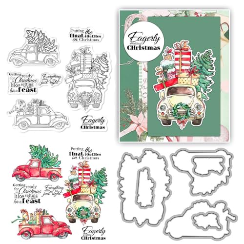 Weihnachts-Stempel und Stanzformen für Kartenherstellung, Weihnachtsbaum, transparent, Silikon, transparent, Stempel und Metall-Stanzformen, Sets für DIY, Scrapbooking, Papierbasteln, Dichtungen Weihnachts-Stempel und Stanzformen für Kartenherstellung, Weihnachtsbaum, transparent, Silikon, transparent, Stempel und Metall-Stanzformen, Sets für DIY, Scrapbooking, Papierbasteln, Dichtungen von DHVTESN