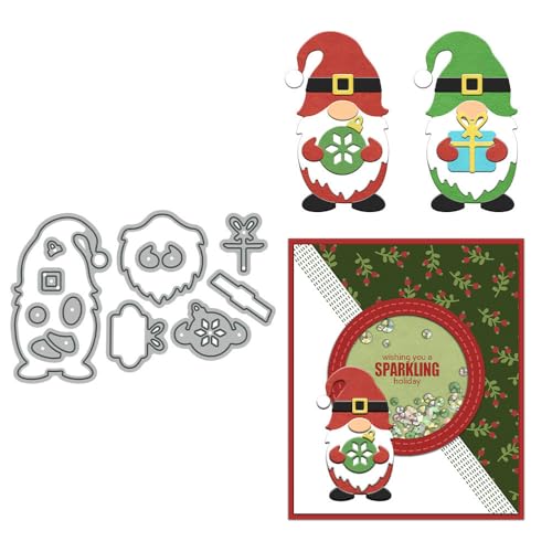 Weihnachtsmann-Stanzformen für Kartenherstellung, Metall-Stanzformen-Sets für DIY, handgemachtes Scrapbooking, Papierbasteln, Festivals, Album, Party, Hochzeit, dekoratives Zubehör von DHVTESN